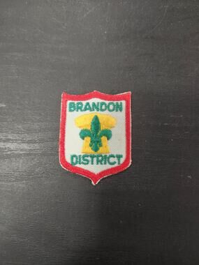 Brandon District Boy Scouts Patch BSA Embroidered Badge Fleur-de-lis Memorabilia